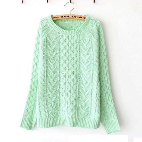 Mint Green Knitted Sweater Nfjt0072 On Luulla